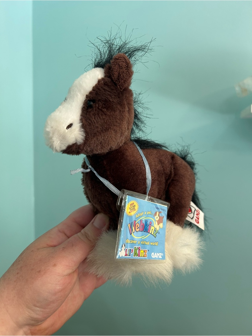 Webkinz Clydesdale Horse Pony Lil Kinz Hs139 Plush With Code